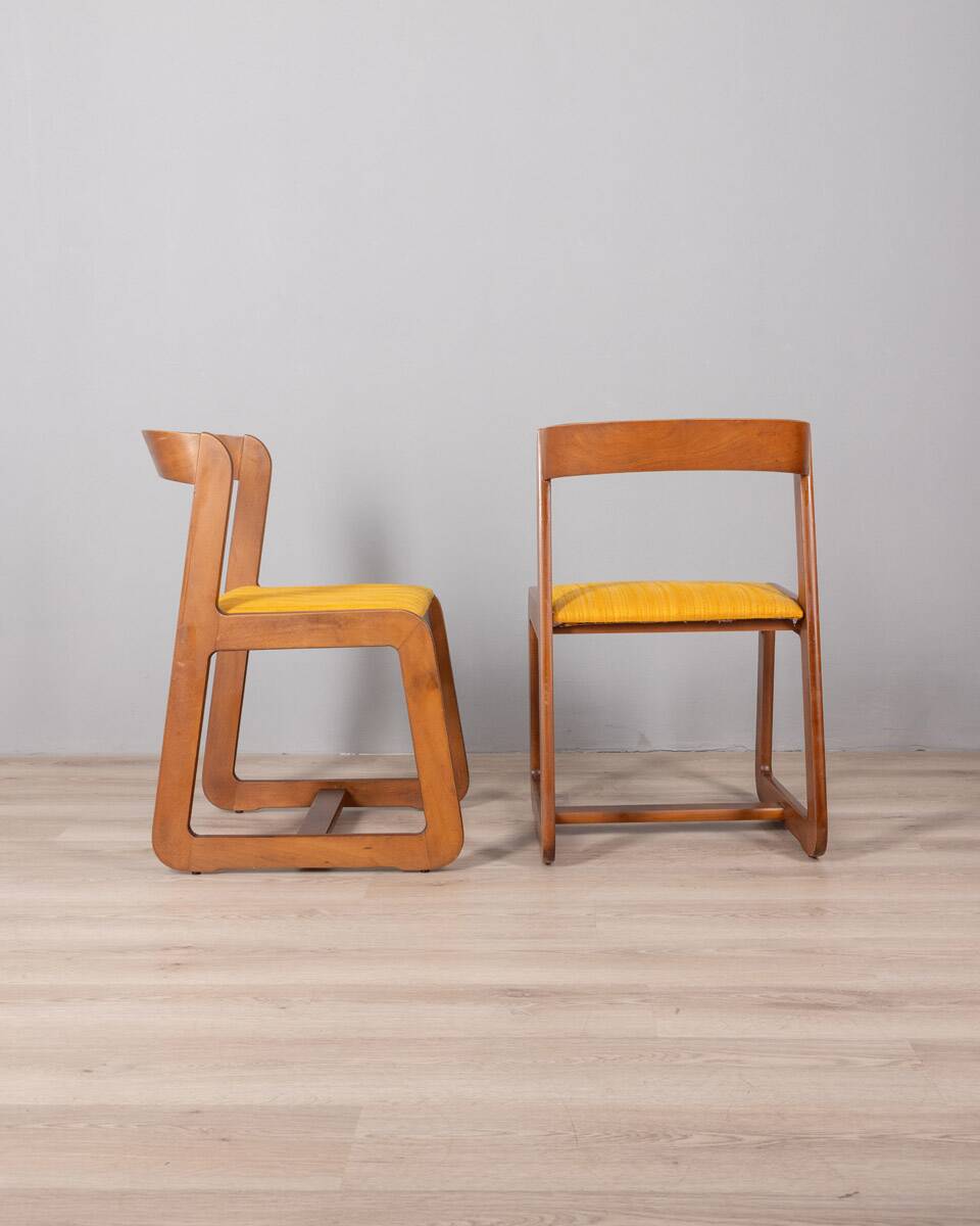 Paire de chaises vintage des années 70 design  mario sabot
