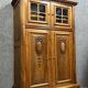 Louis XVI style library cabinet in solid walnut circa 1880
