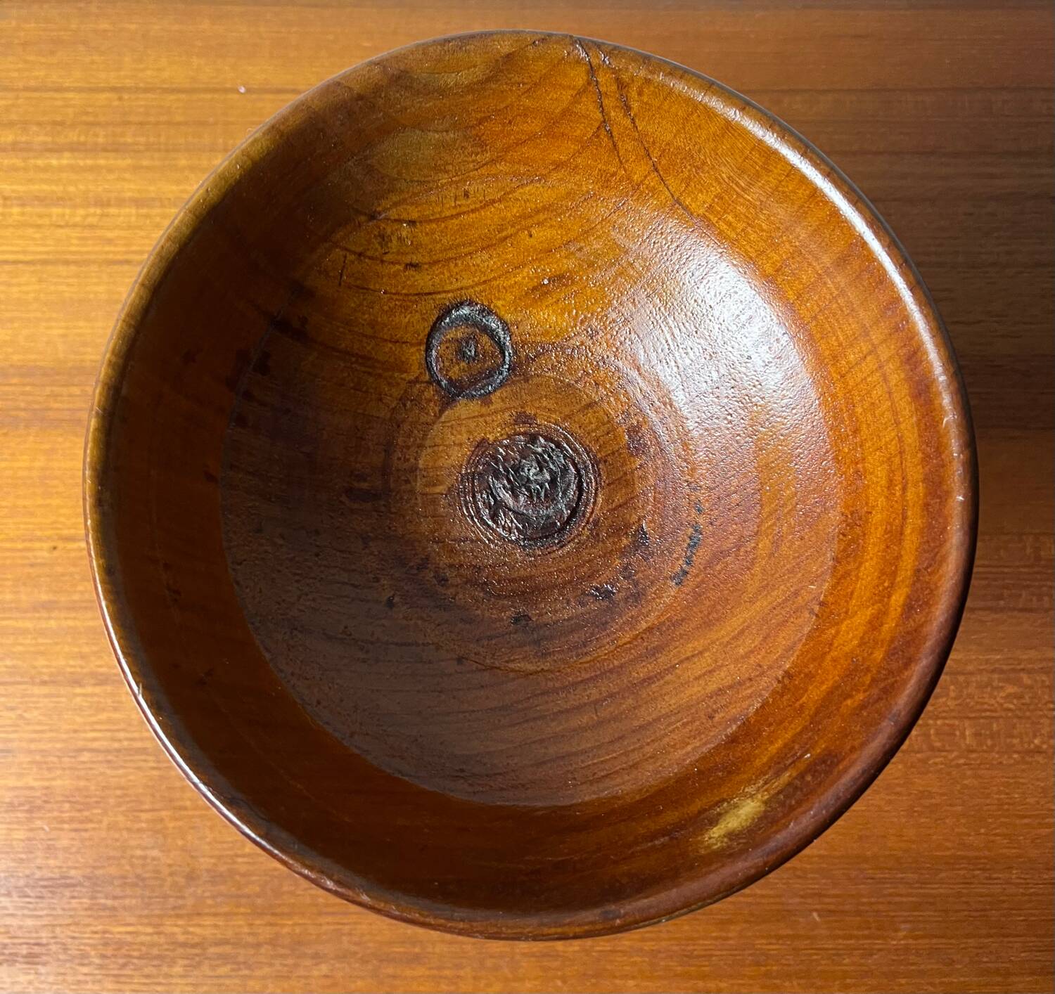 Wooden salt cup empty pocket