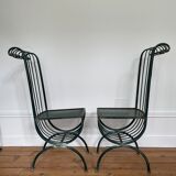 Set of 2 old chairs of square 1900