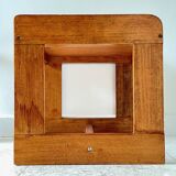 Table basse géométrique bois miel vintage