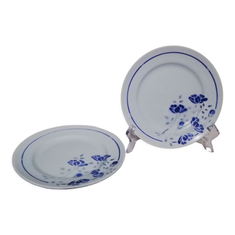 2 flat plates Moulin des loups diameter 19cm