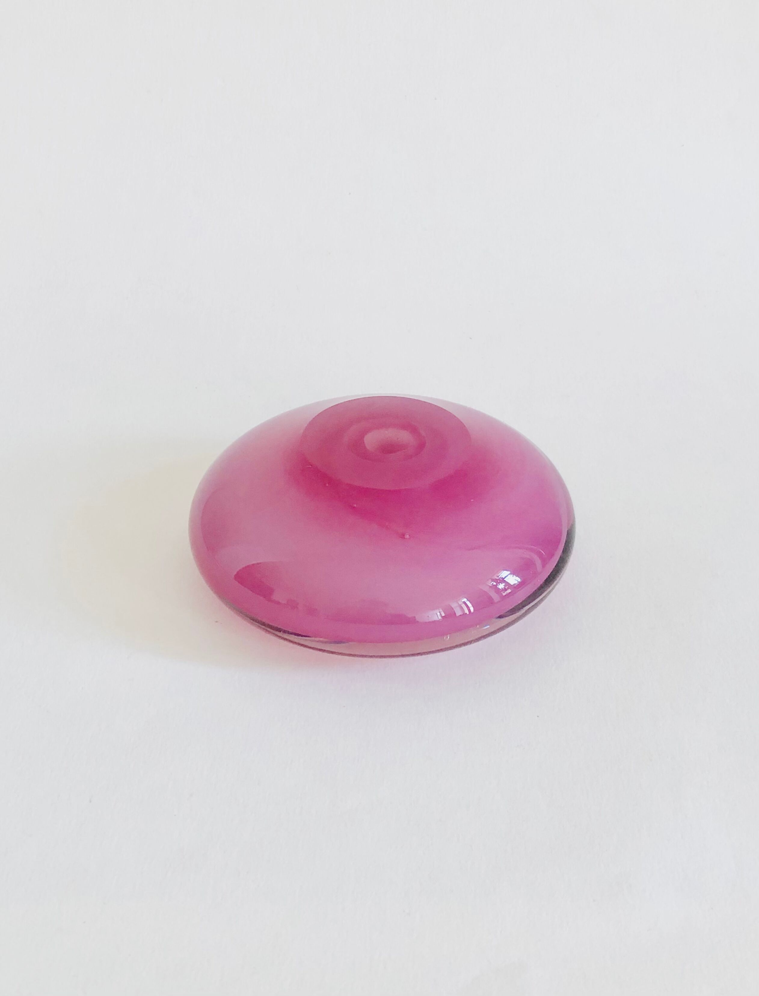 Vintage pink glass pocket trays