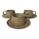 3 tasses en grès