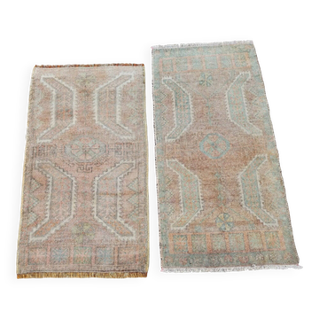 2 tapis turcs vintage faits main