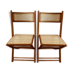 Chaises pliantes cannées
