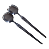 Art Deco pattern salad cutlery