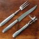 Old 3-piece lamb serving cutlery