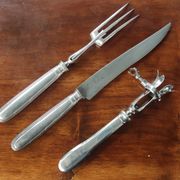 Old 3-piece lamb serving cutlery
