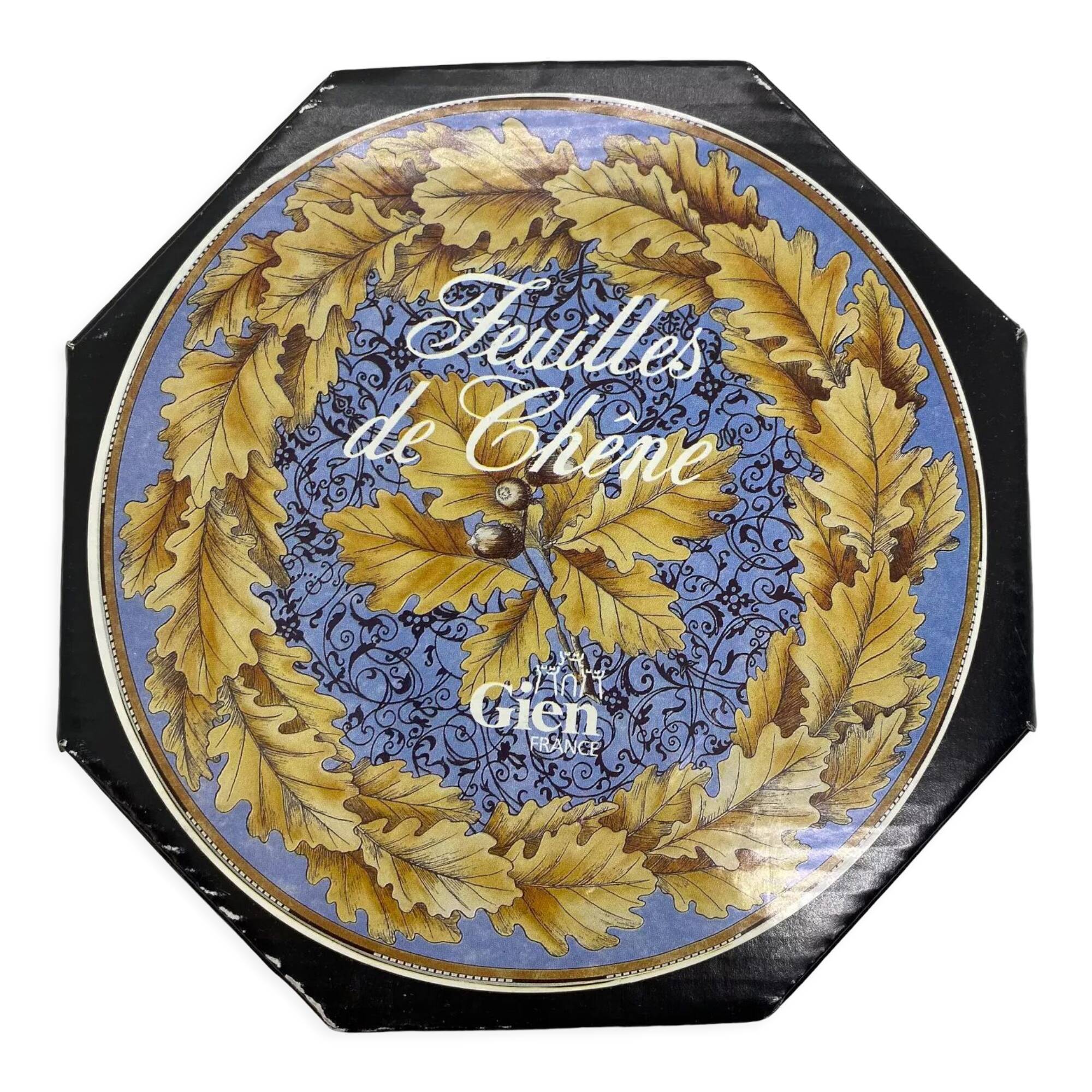 6 sofa plates, Oak leaves, Gien