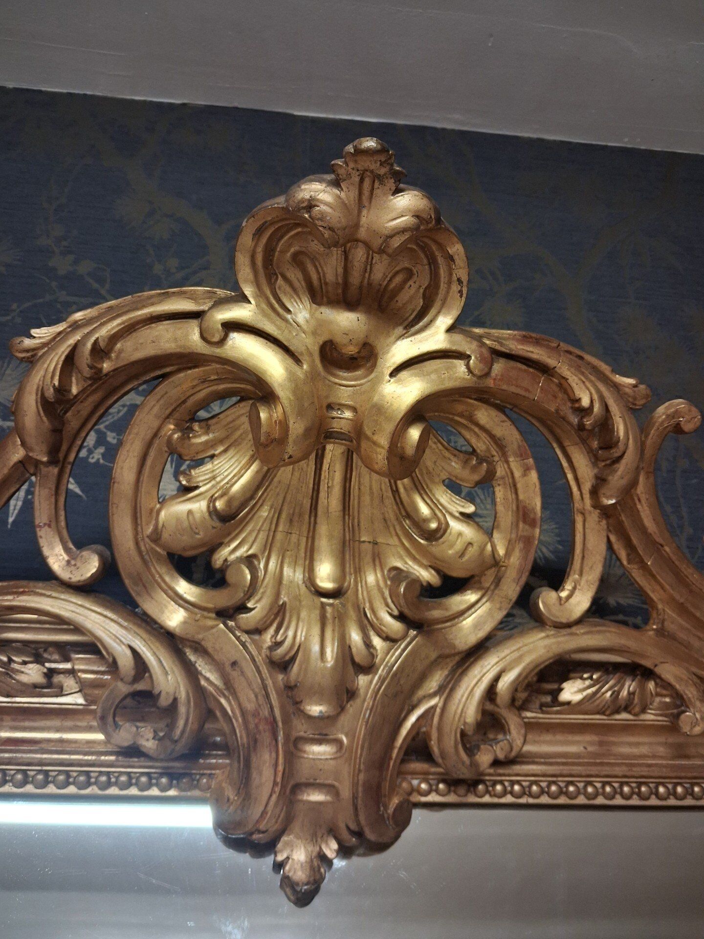 19th century mirror 196 x 140