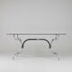 Dining table in chrome and smoked glass - Gastone Rinaldi 1970