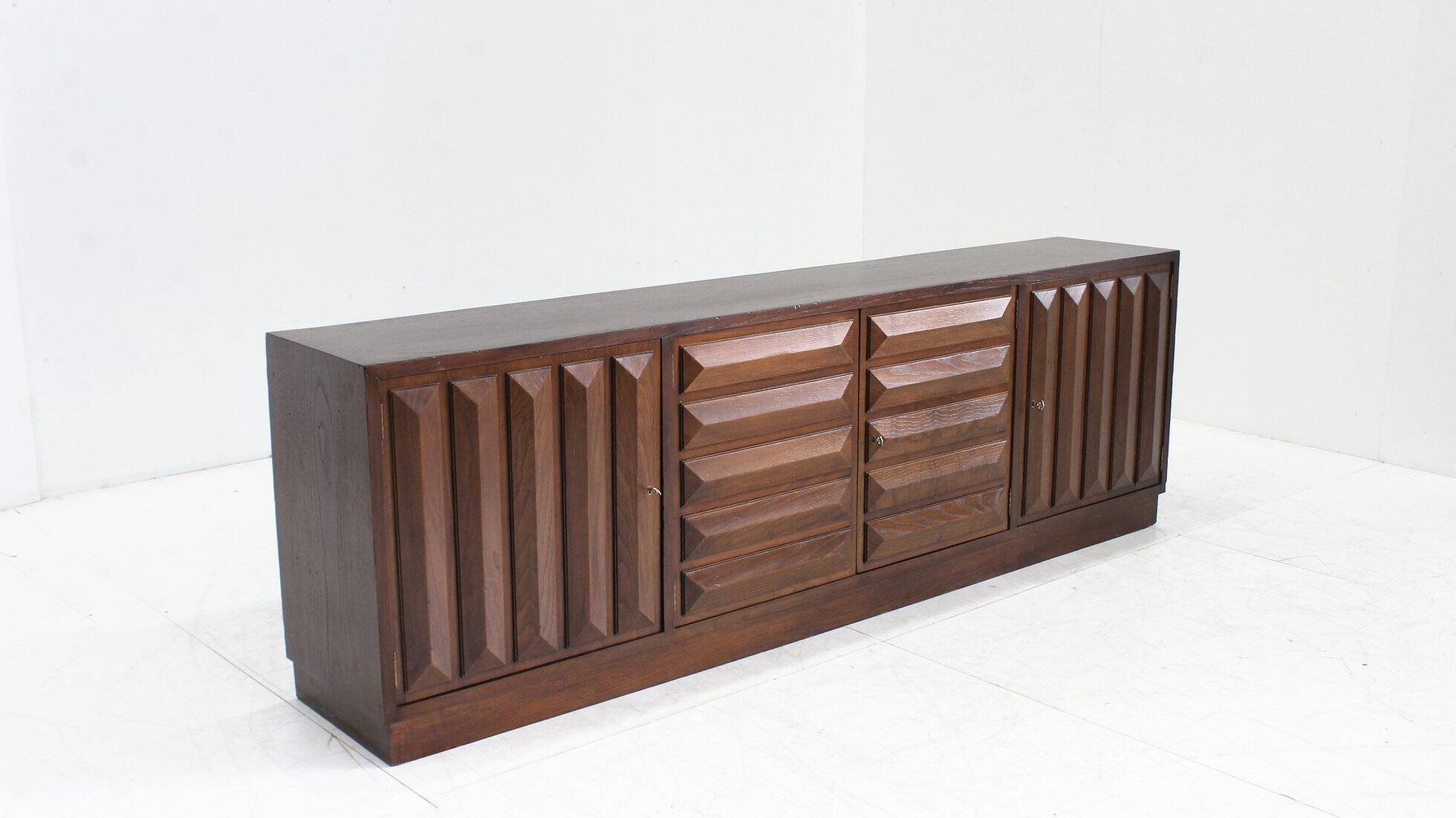 Spanish brutalist sideboard solid wood