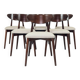 Chaises de salle à manger scandinave design beige blanc lot de 6
