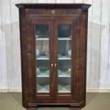 Early 20th century walnut corner cabinet
