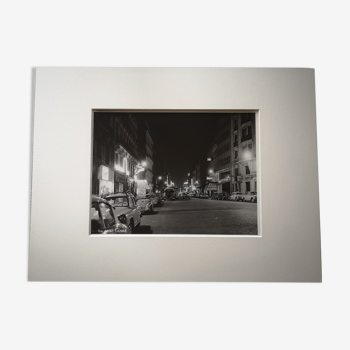 Photographie 18x24cm - Tirage argentique noir et blanc - Rue Saint Lazare - Années 1950-1960