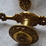 Three coat hooks with brass hook