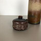Set of 3 ceramic studio pottery vase by Elmar and Elke Kubicek, Germany, 1970