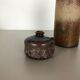 Set of 3 ceramic studio pottery vase by Elmar and Elke Kubicek, Germany, 1970