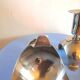 Pair of bouillet Bourdelle design candle holders, Lyon, 70s