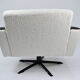 Fauteuil vintage Deutsche Democratic Republic DDR, années 1960, Bouclé blanc