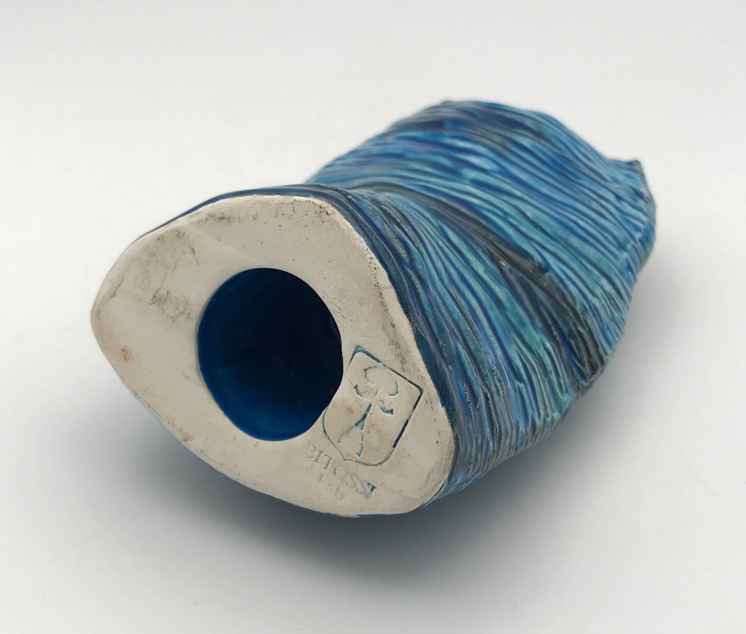 Ceramic OWL Rimini Blu by ALDO LONDI for BITOSSI, Italy