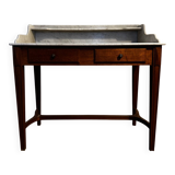 Console ancienne bois et marbre ni