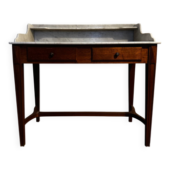 Console ancienne bois et marbre ni