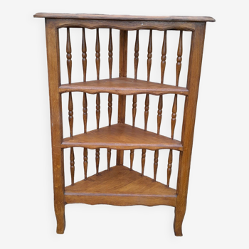 Meuble étagère d angle ancien bois