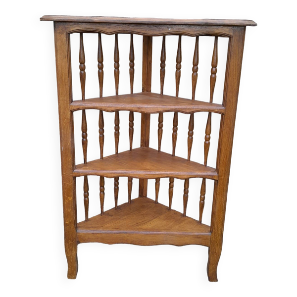 Meuble étagère d angle ancien bois