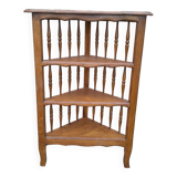 Old wooden corner shelf unit