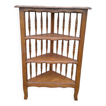 Meuble étagère d angle ancien bois