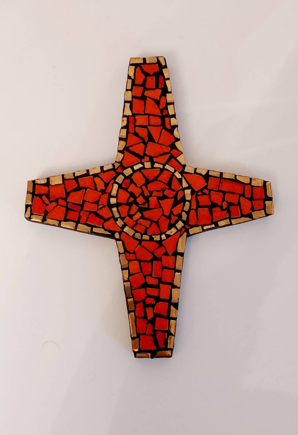 Vintage ceramic mosaic cross