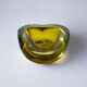 Yellow & blue Sommerso ashtray by Seguso, Murano glass, Italy, 1970s