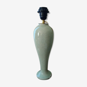 Longwy balustre enamels lamp foot in celadon earthenware circa 1940