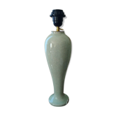 Longwy balustre enamels lamp foot in celadon earthenware circa 1940