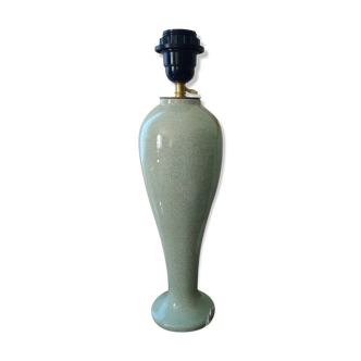 Longwy balustre enamels lamp foot in celadon earthenware circa 1940
