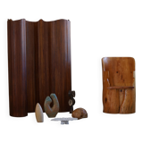 Chaise en souche en bouleau massif par un ébéniste suédois, Wabi Sabi, années 1950