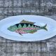 Gien dish with fish decoration model Baie d'Along 50s