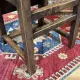 Set of 6 English chairs in oak and fine leather from the late 19th century.