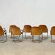 Set of eight cognac leather Dialogo Dessau dining chairs by Afra E Tobia Scarpa