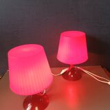 Red ikea lamps