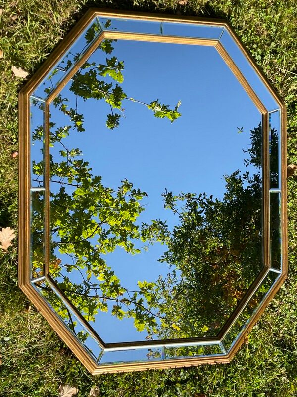 large mirror bestelnummer parcloses bisautées, circa 1980 73x93cm