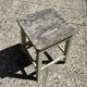 Garden bench in iron and wood and these 2 wooden stools