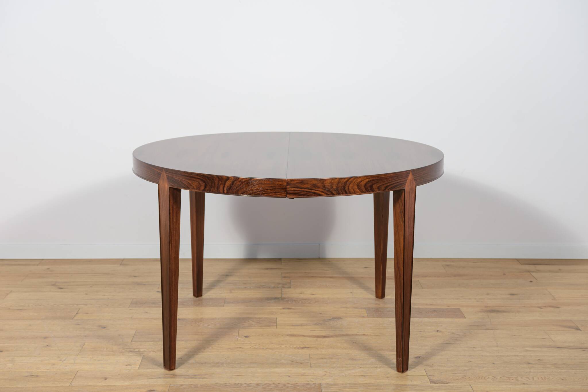 Mid-Century Round Rosewood Dining Table by Severin Hansen for Haslev Furnit