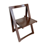 Dark wood folding chair