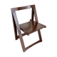 Chaise pliante en bois foncé