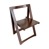 Dark wood folding chair