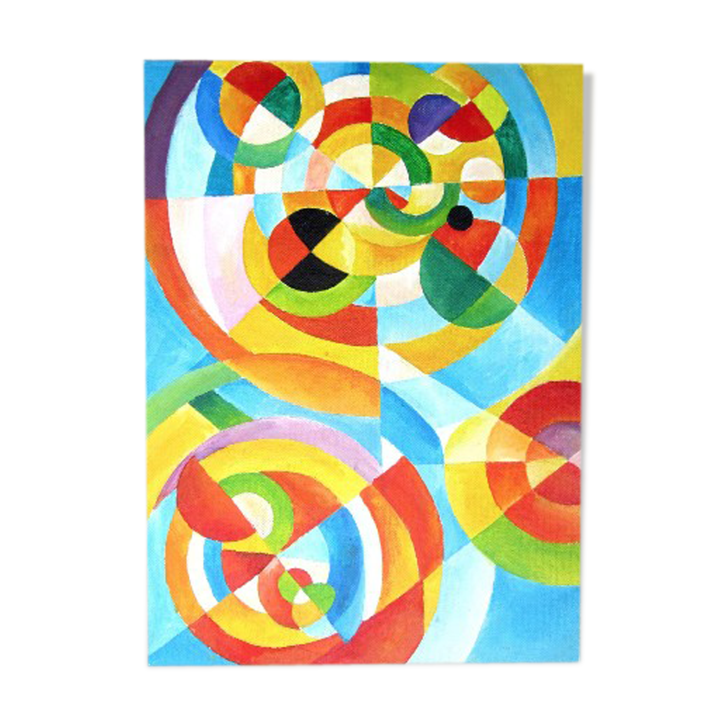 Painting delauney Orphism style - 33x24cm