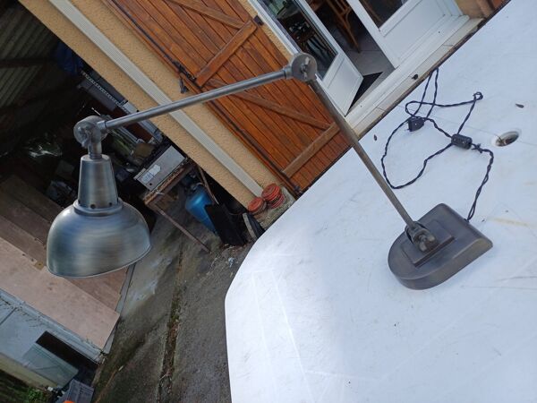 Lampe industrielle métal 2 bras